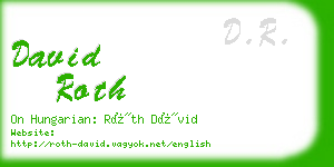 david roth business card